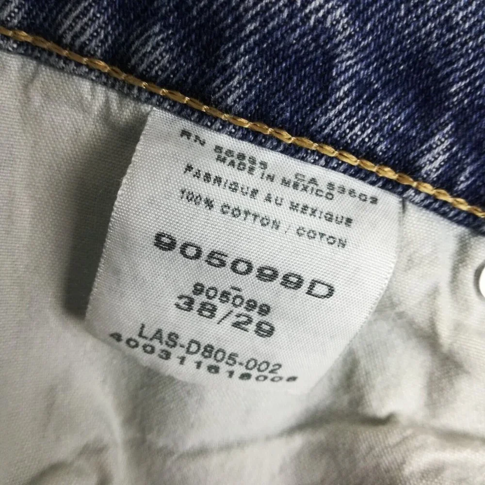 Cabela's‎ Mens Jeans Straight Roughneck Blue Denim Light Wash Workwear 38x26